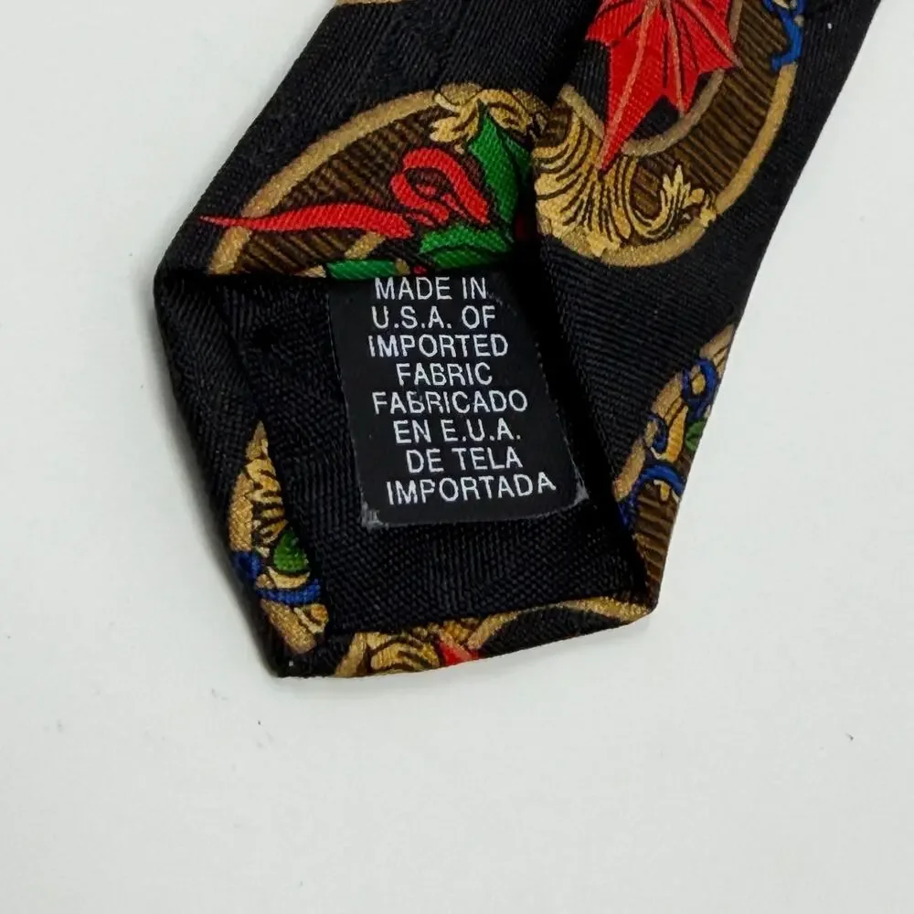 Vintage Jolly Holly Christmas Holiday Novelty Tie